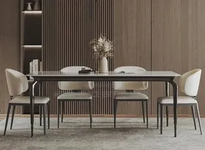 Marble Curved Leg Dining Set (6 Seater)