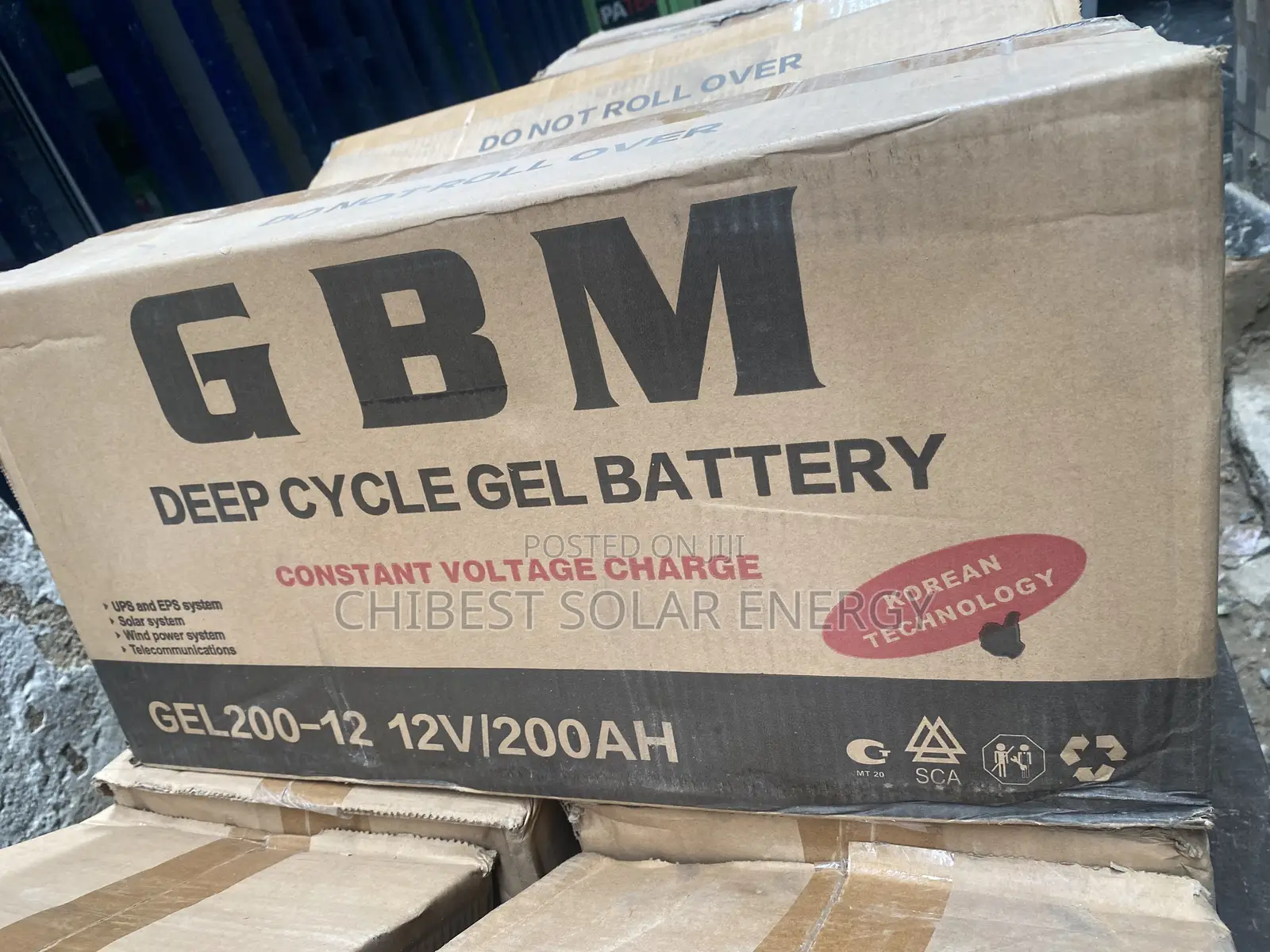 200ah 12v GBM Dry Cell Solar Battery