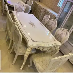 Executive Royal Dining Set By 8 Leather Chairs