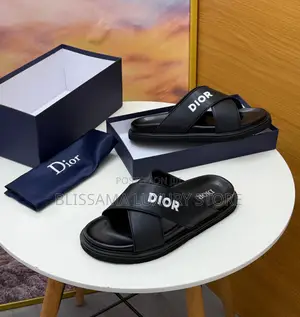 Christian Dior Premium Luxury Quality Cross Slippers