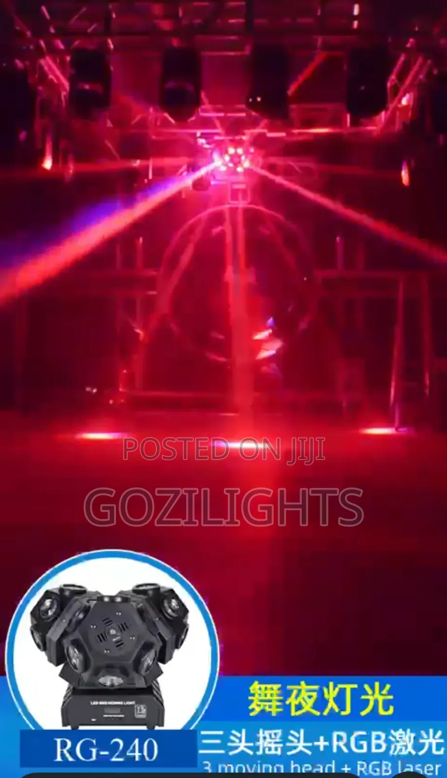 3 Head Moving Head With Laser Light