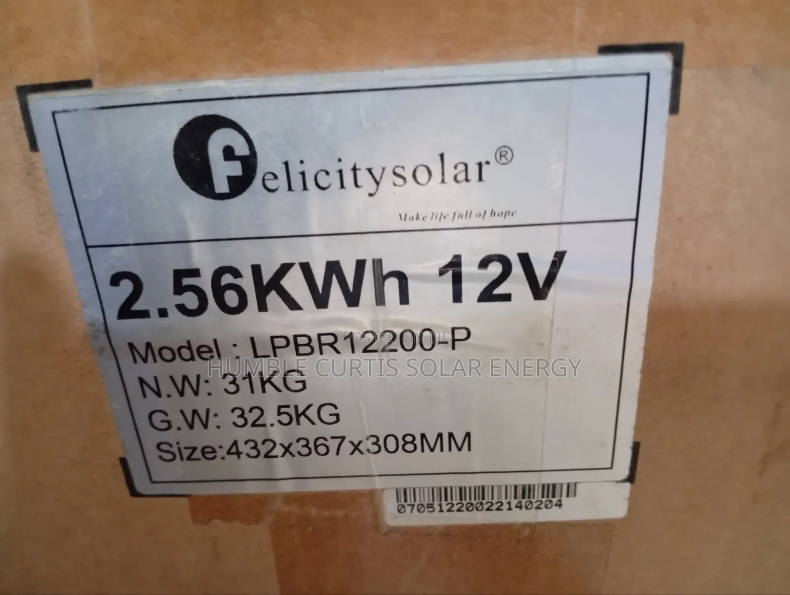 Felicity 2.5 Lithium Battery