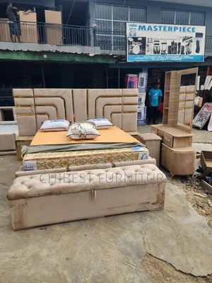 Modernized 6by6 Upholstery Padded Bed Stand.
