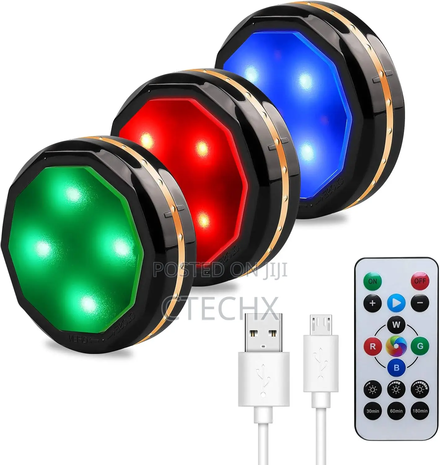 Rechargeable Led Puck Lights With Remote Control, 1500mah