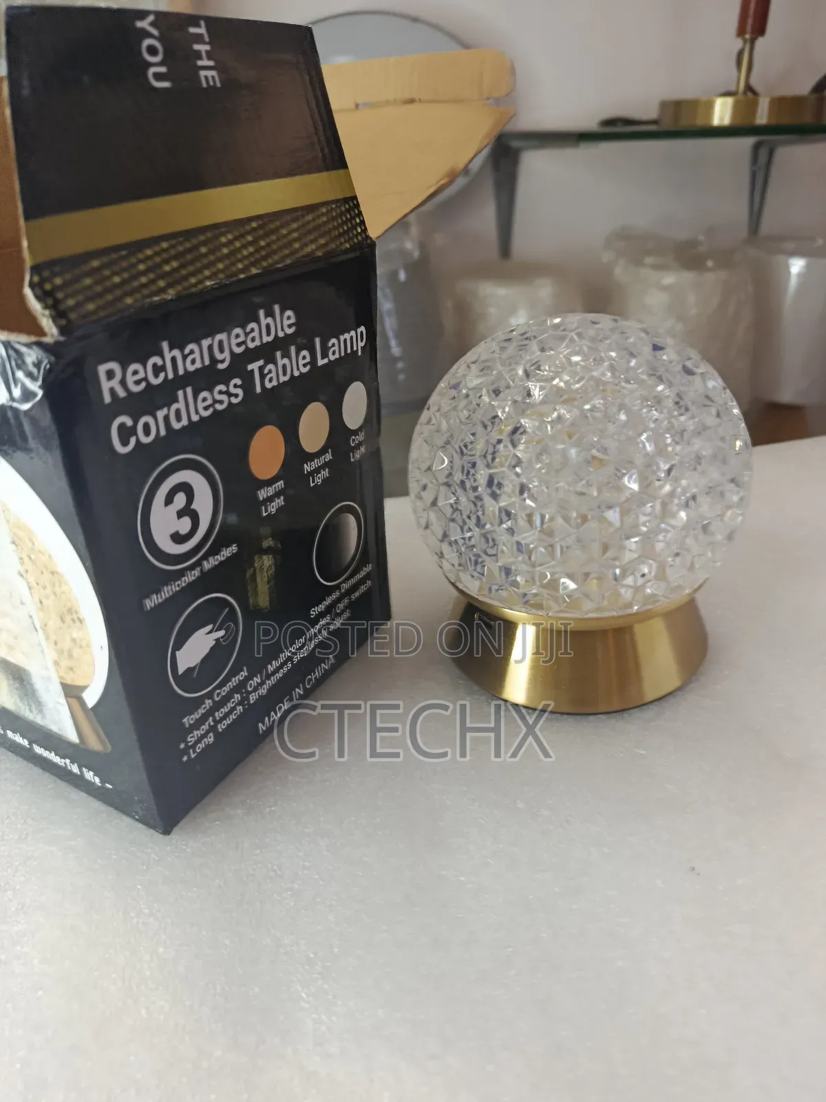 Cordless Table Lamp, Rechargeable Battery Operated Lamp