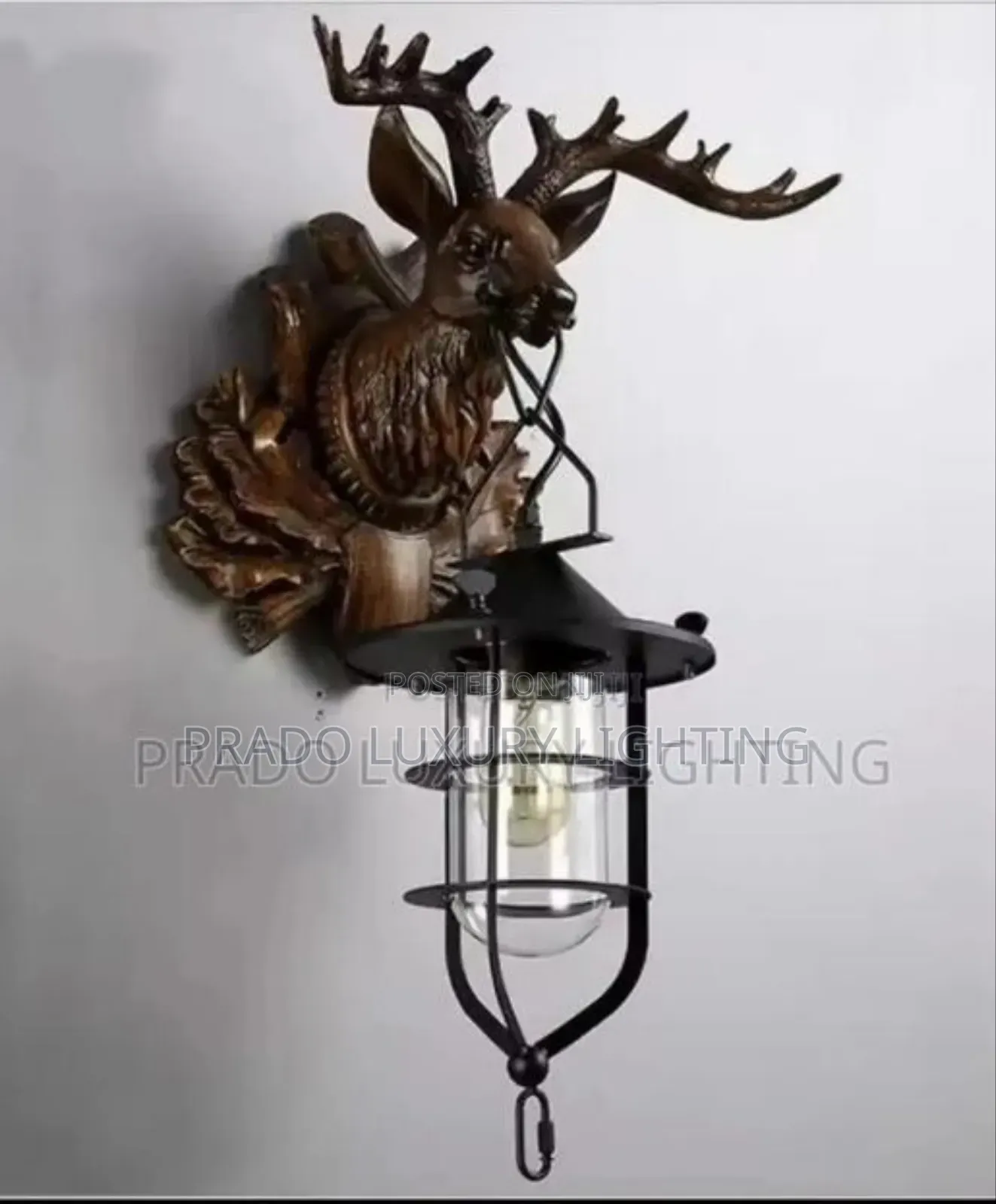Deer Head Wall Lamp