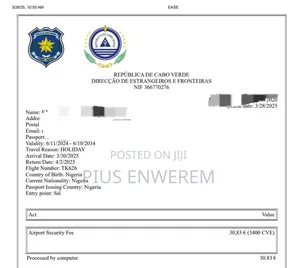 Cape Vade Entry Permit (100%)