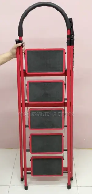 5 Steps Ladder (Iron Braced) - Multipurpose Ladder With Tools Tray