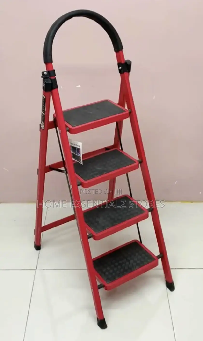 5 Steps Ladder (Iron Braced) - Multipurpose Ladder With Tools Tray