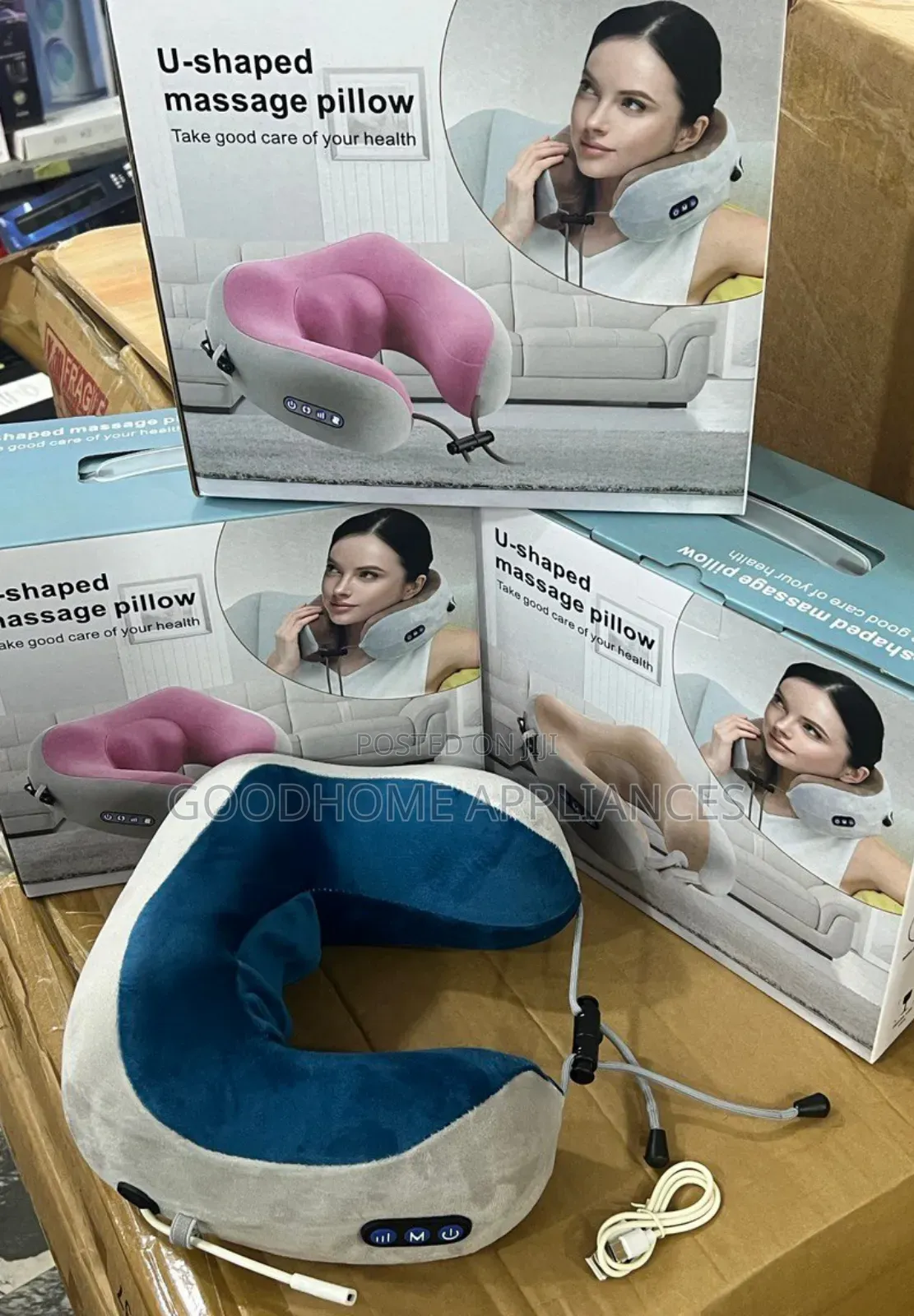 U-Shaped Rechargeable Massage Pillow