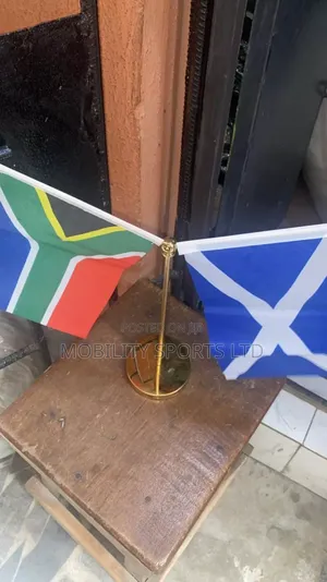 Double Flag Table Stand