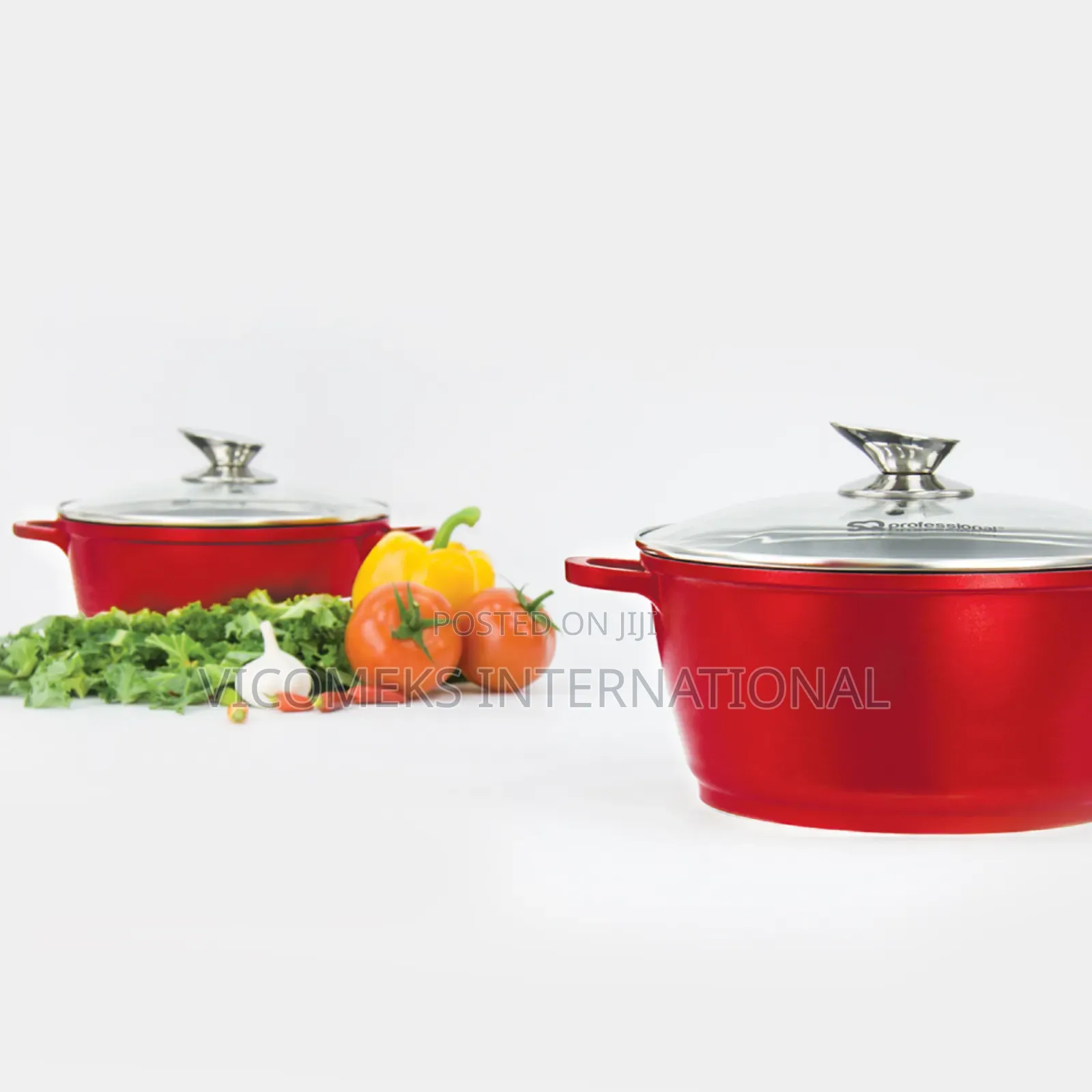 Nea Stockpot Set 5pc Rossa Red