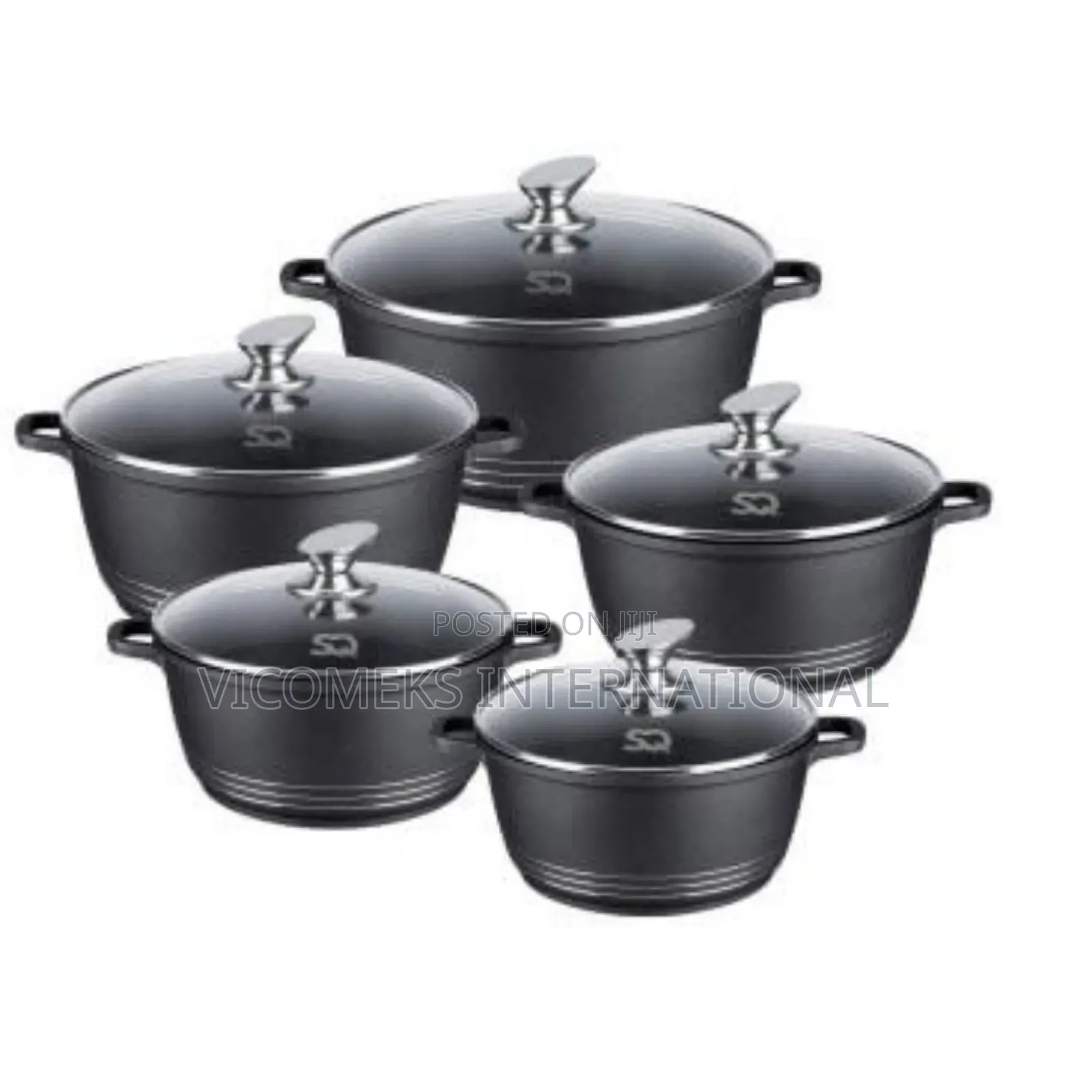 Nea Stockpot Set 5pc Rossa Red