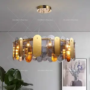 Postmodern Luxury Led Crystal Chandelier For Living Room