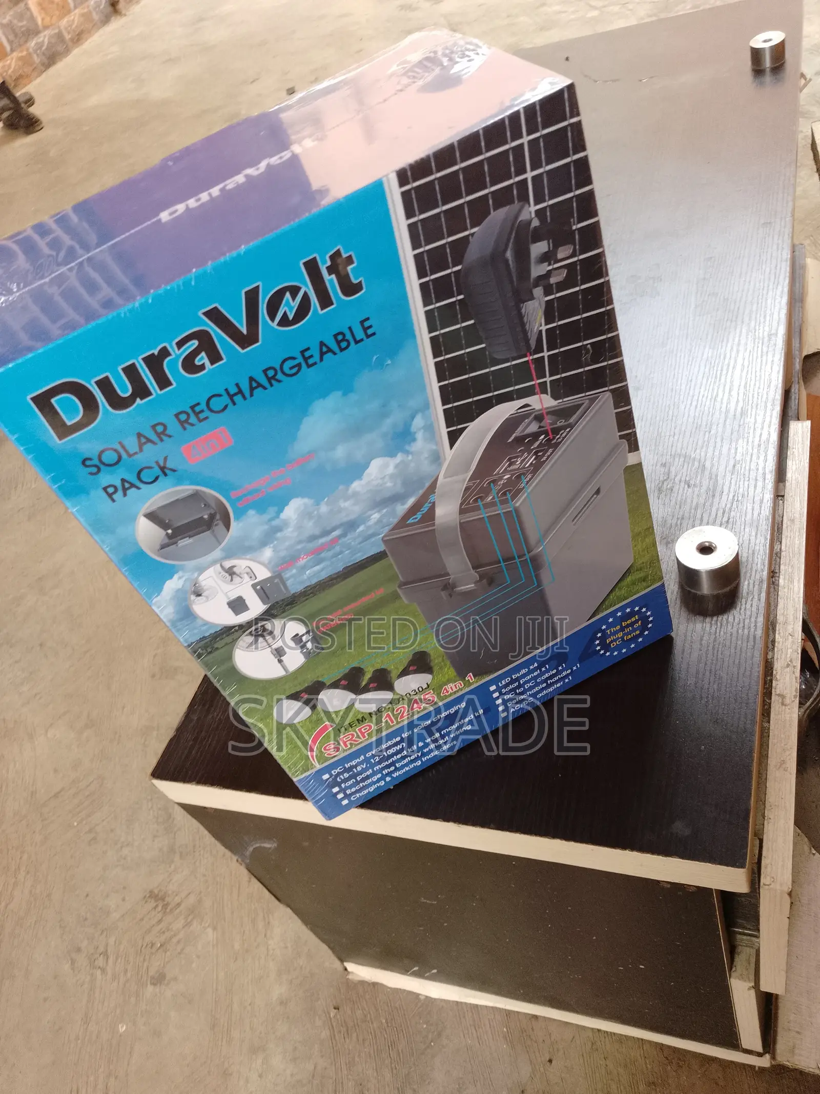 Duravolt Solar Rechargeable Pack + Dc to Dc Cablex1