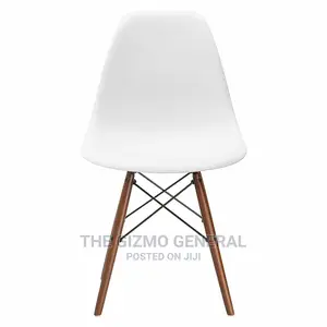 Vortex Side Chair With Walnut Legs in White (4 Sets)