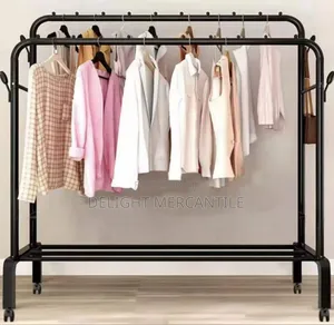 Floor Double Pole Cloth Hanger