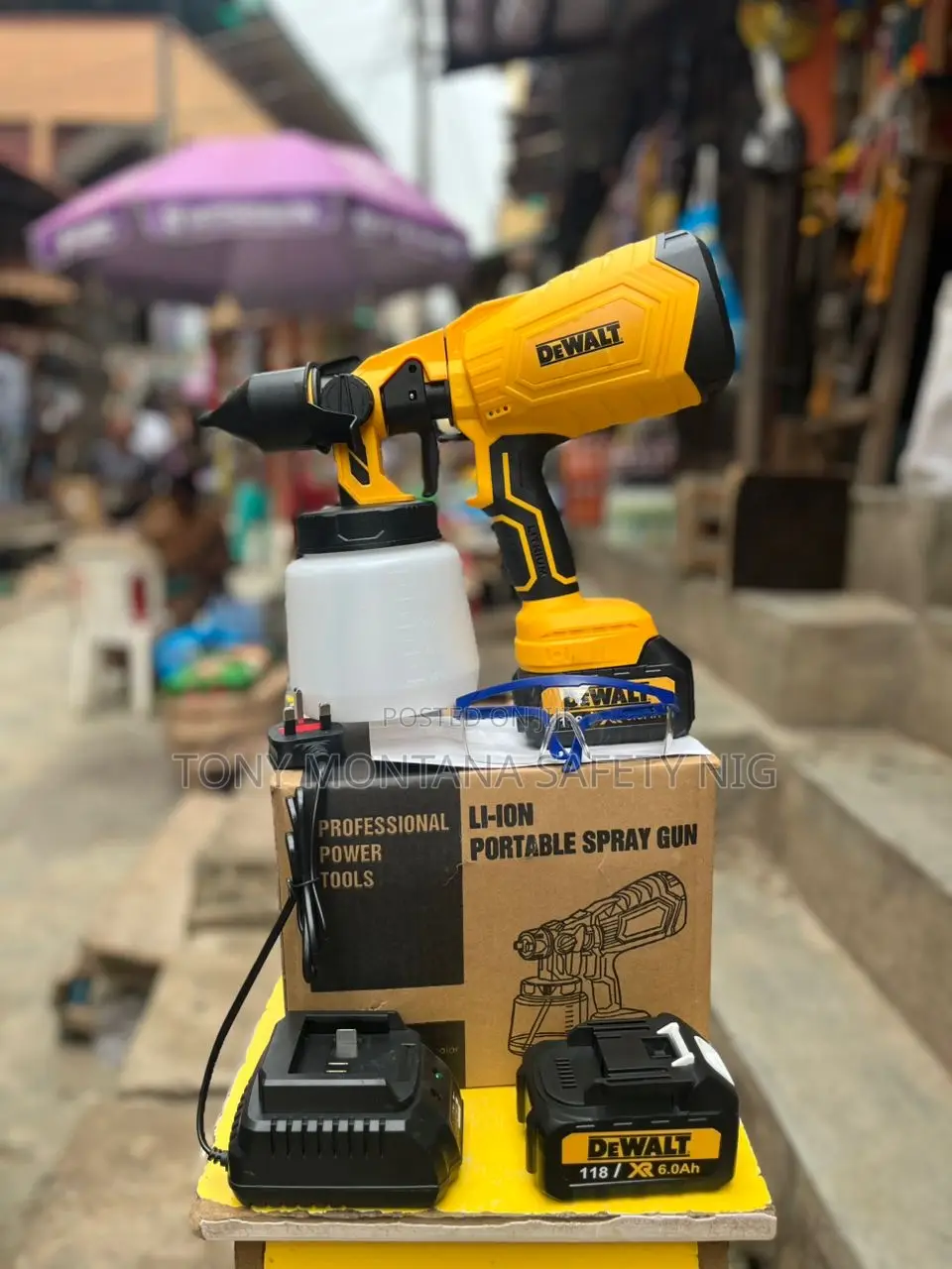 Cordless Spray Gun Machine With Extra Battery