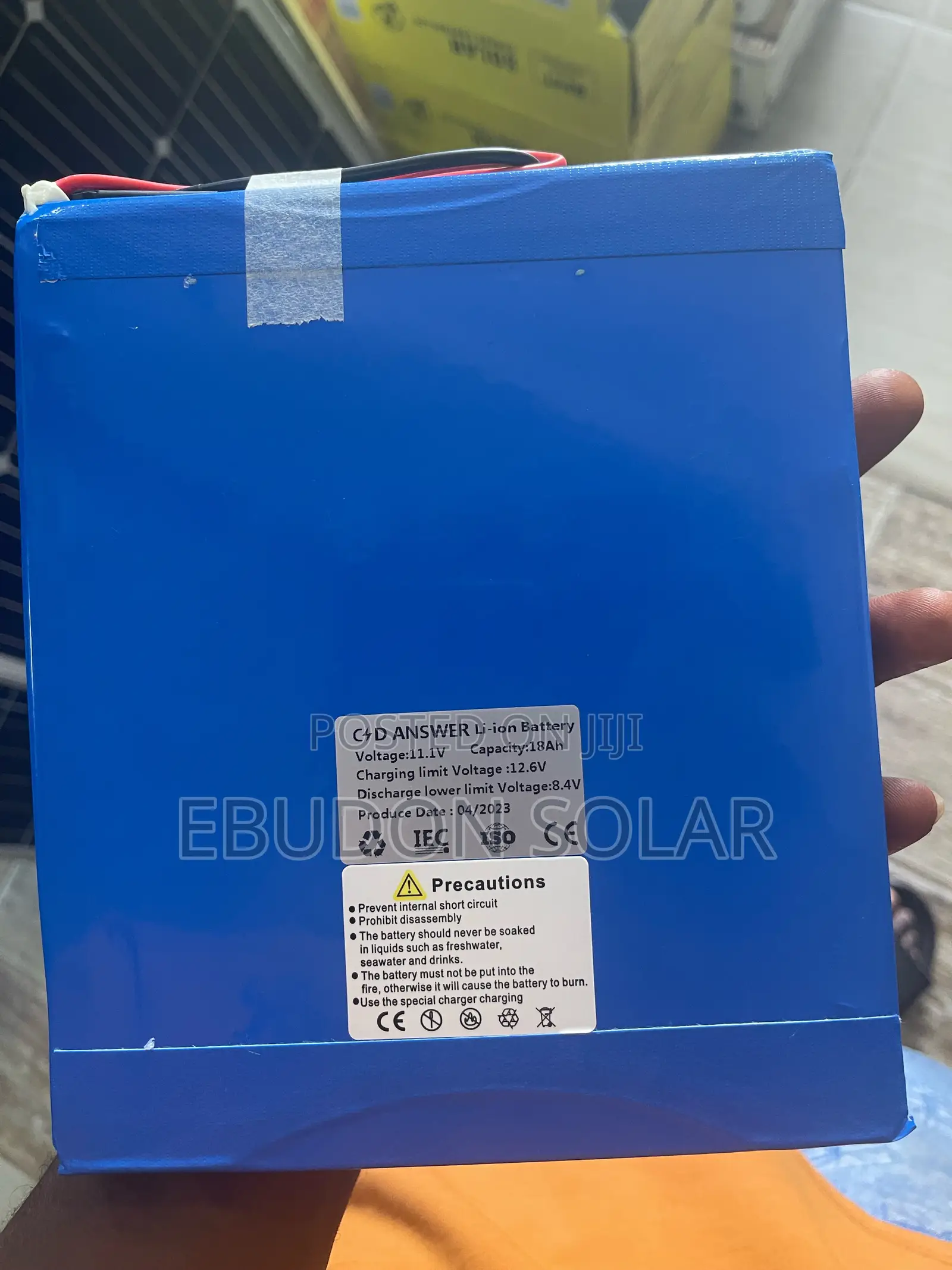 Solar Lithium Battery 12v 18ah