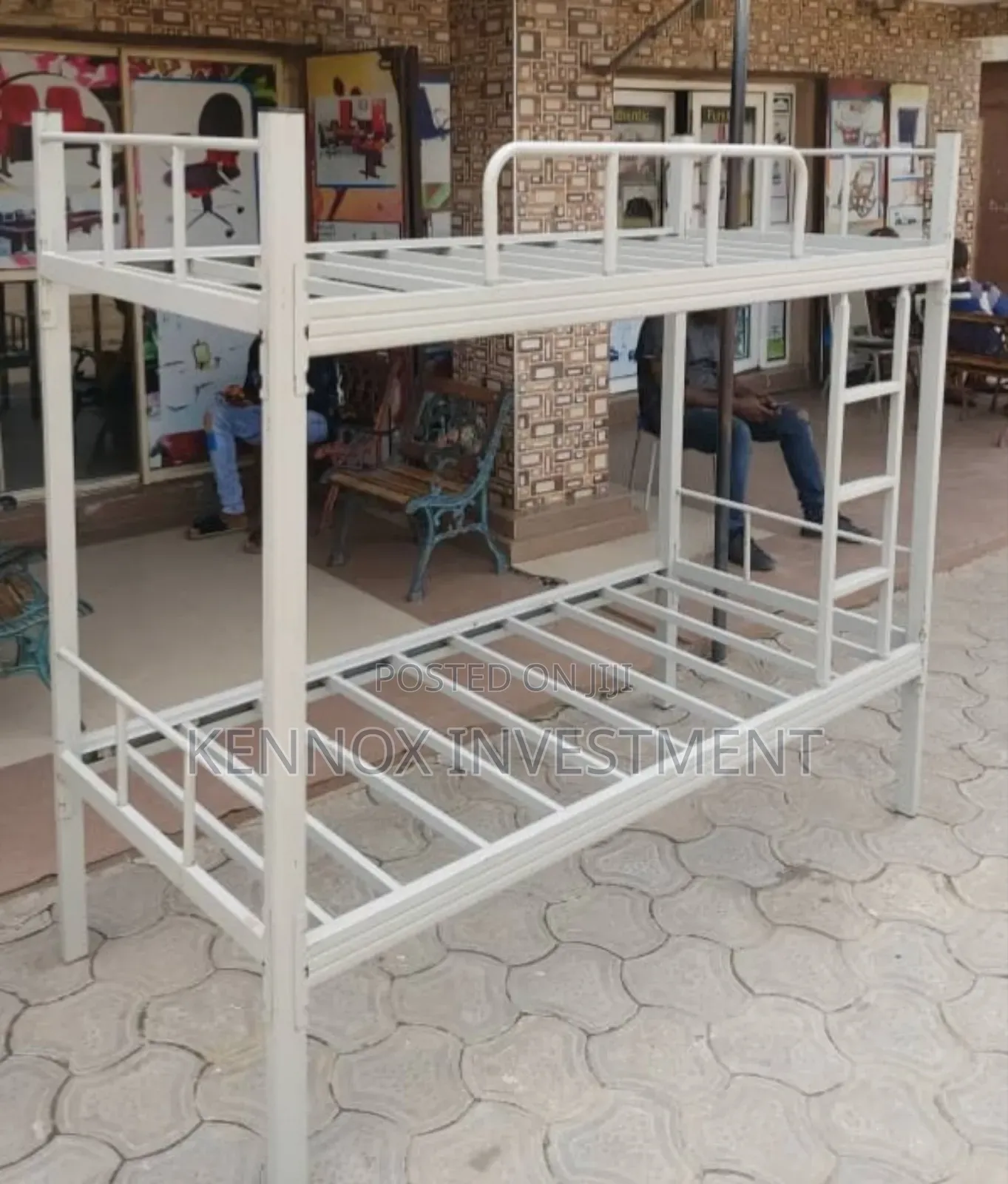 3ft by 6ft Foreign Iron Bunk Bed