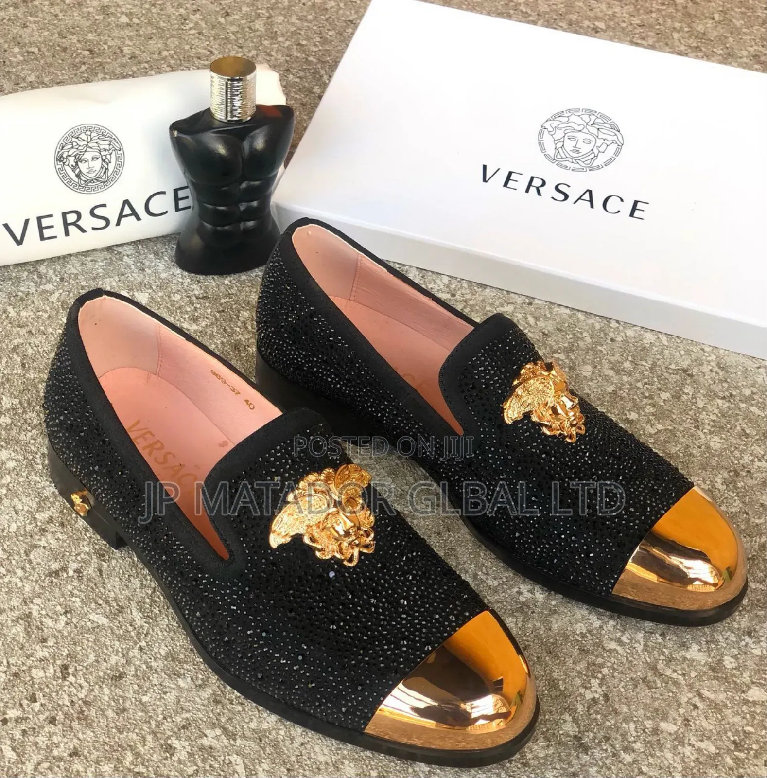 Newly Versace Stock Solid Shoes.