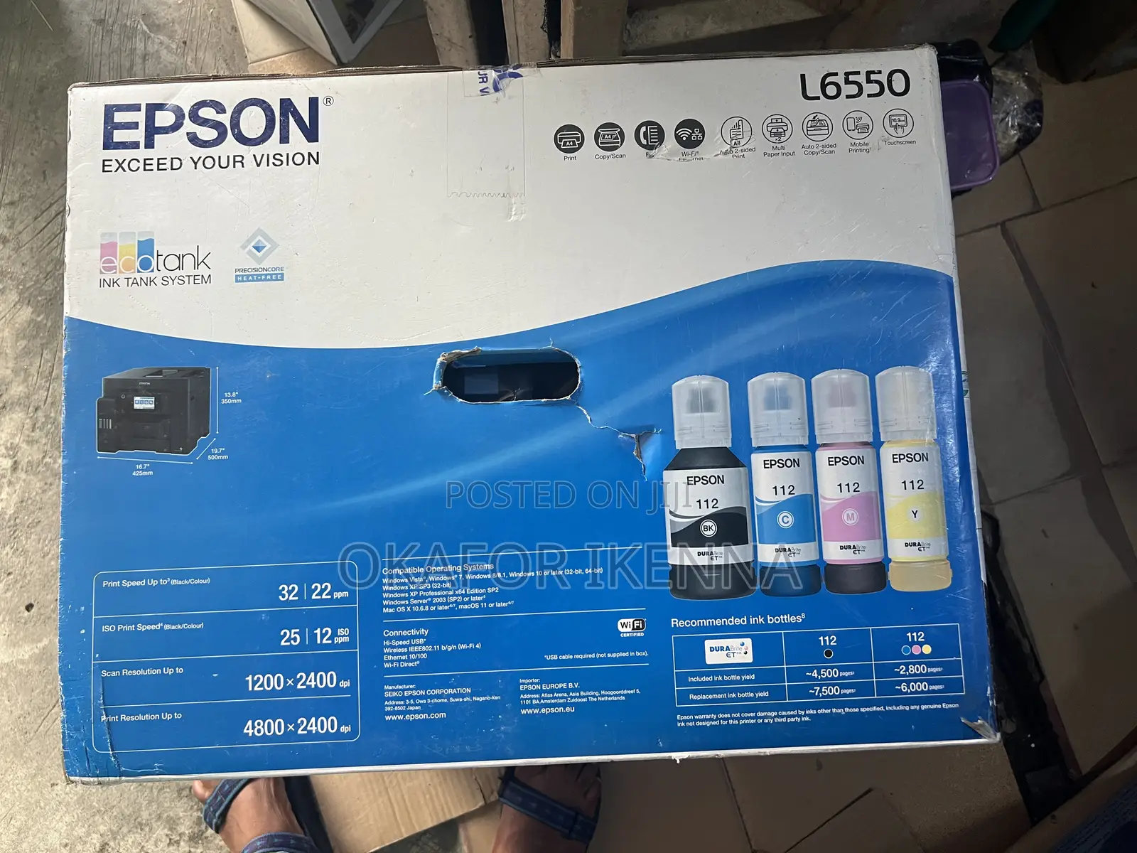 Epson L6550 Colored Ink Tank System Printer