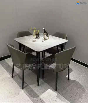 Brand New Quality and Imported Marble Top Table by 4 Chairs