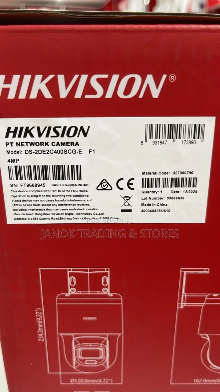 Ds-2de2c400scg-e 4mp Fixed Outdoor Colorvu Pt Network Camera