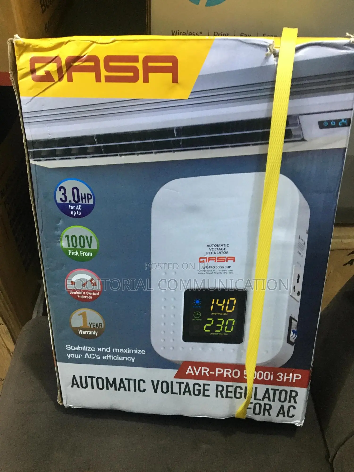 Qasa Avr-Pro 5000i 3hp Automatic Voltage Regulator