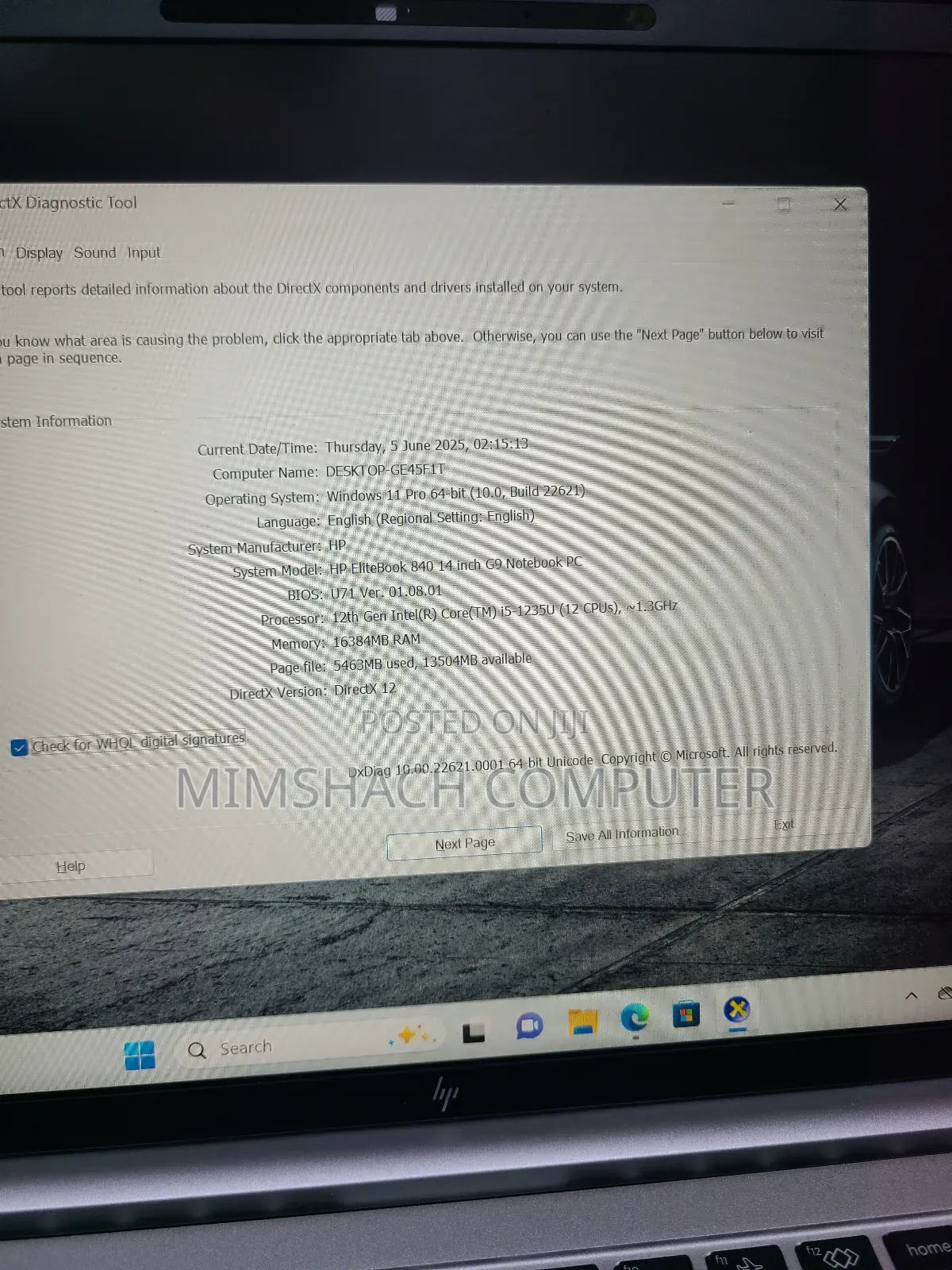 Laptop HP EliteBook 840 G9 16GB Intel Core i5 SSD 512GB