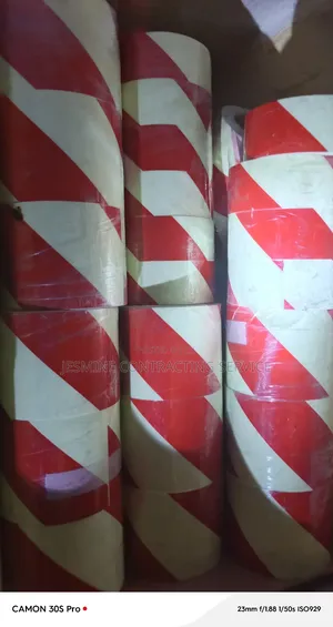 5 Inches Red and White Tape Photolumicent