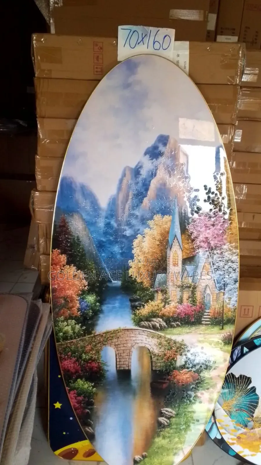 70x 160cm Oval Shaped Wall Decor