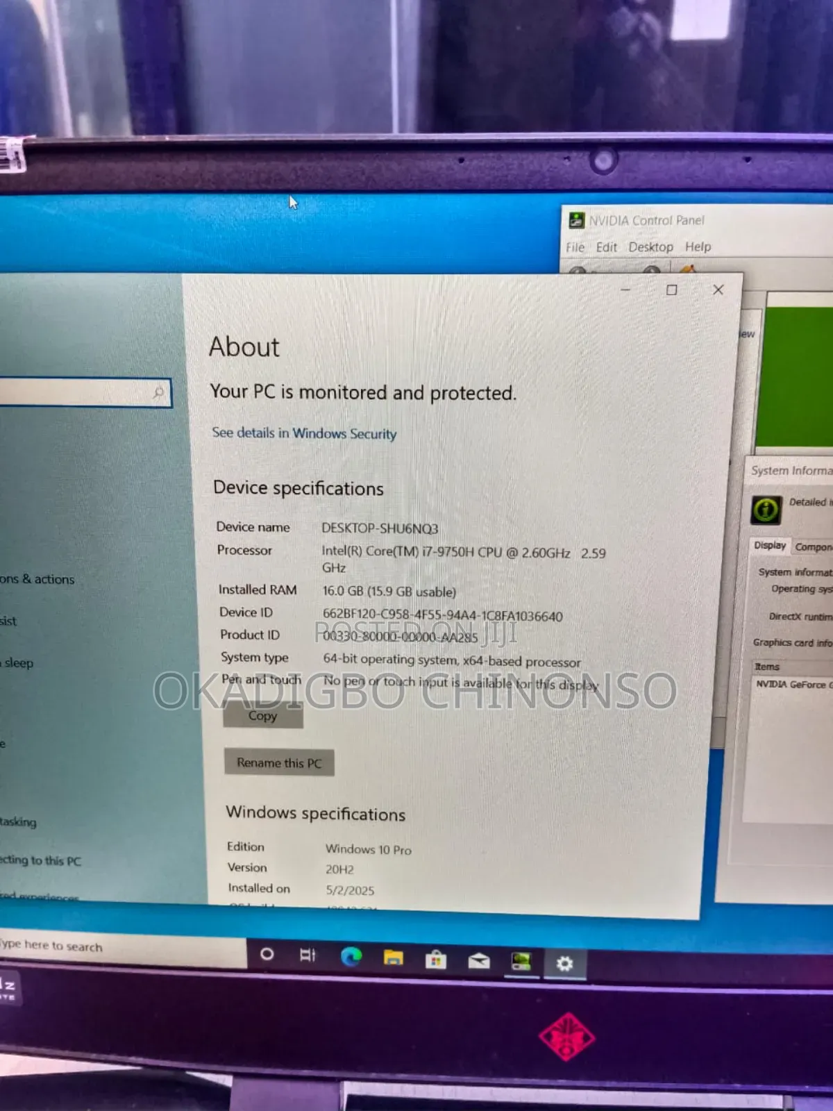 Laptop HP Omen 15 16GB Intel Core I7 SSD 512GB
