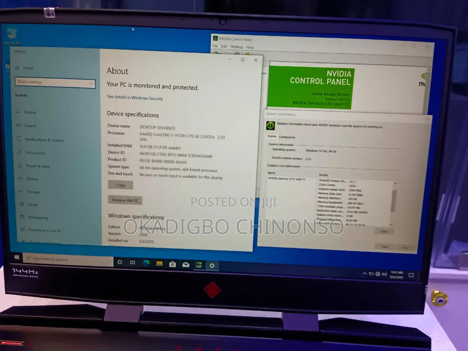 Laptop HP Omen 15 16GB Intel Core I7 SSD 512GB