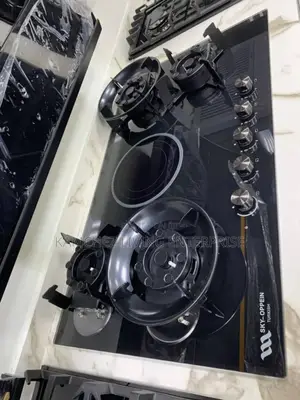 5-Zone Dual Fuel Hob – Turkish Gas Electric Black Cooktop