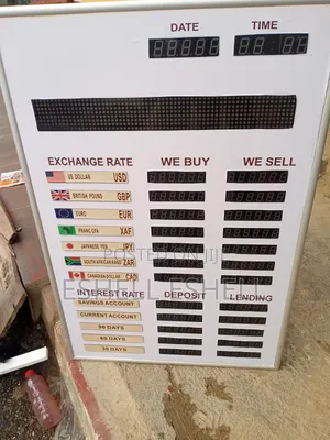 Digital Exchange Rate Display Board for Banks