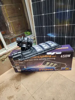 Ai 2in1 450w Solar Street Light Camera With 4g Sim 360°