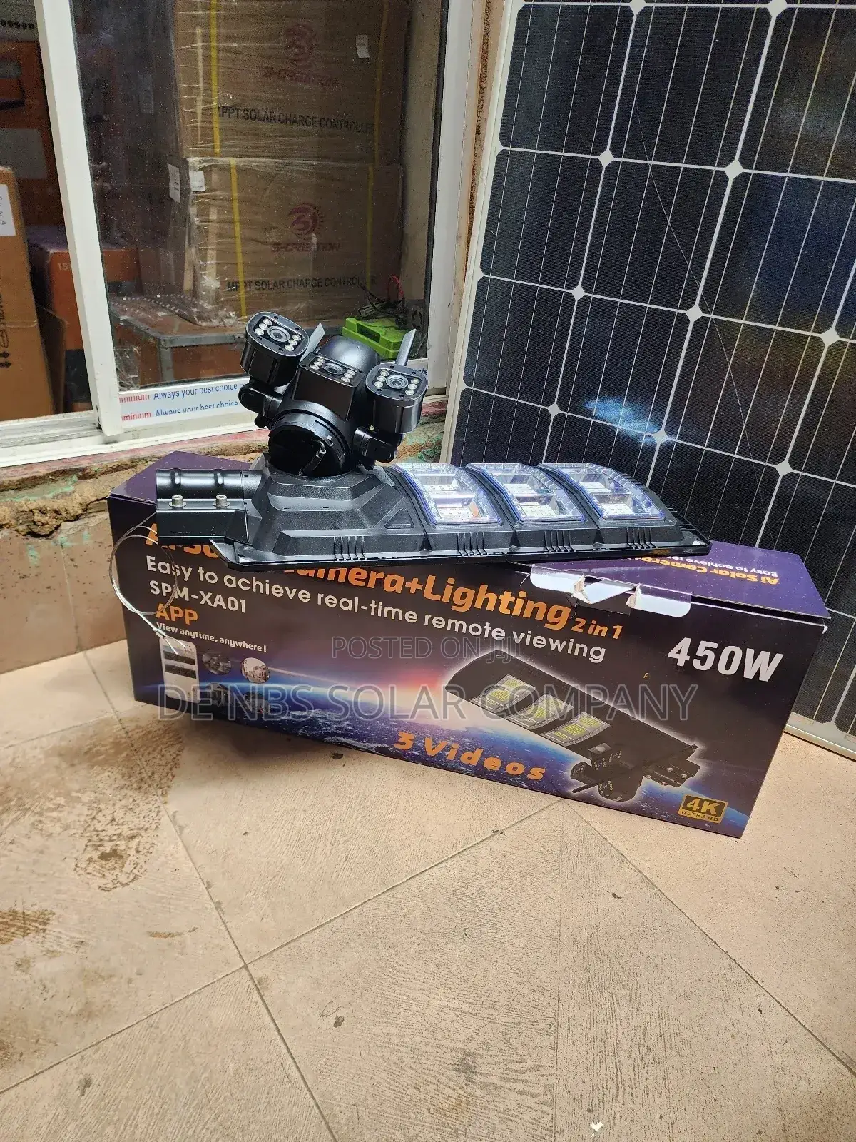 Ai 2in1 450w Solar Street Light Camera 360°