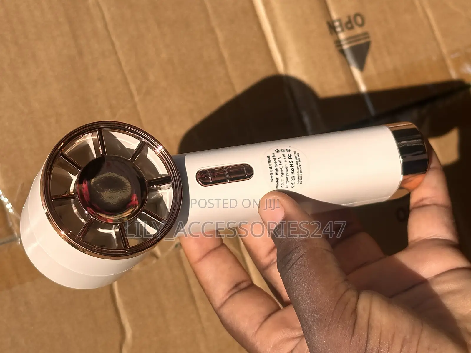 Turbo Fan Rechargeable Handheld Fan for Outdoor / Indoor Use