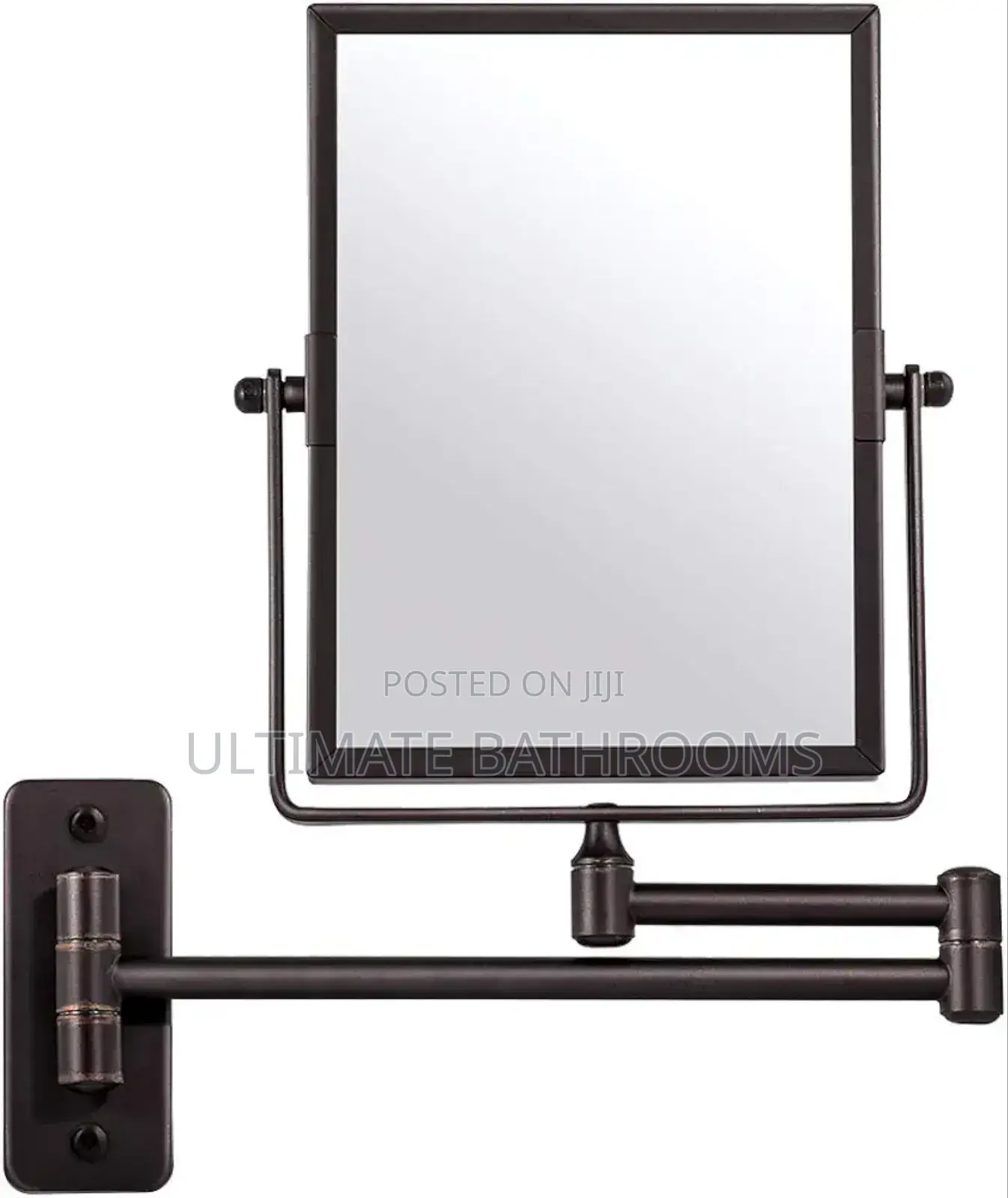 Matte Black Square Shape Cosmetics Mirror
