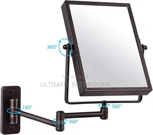 Matte Black Square Shape Cosmetics Mirror