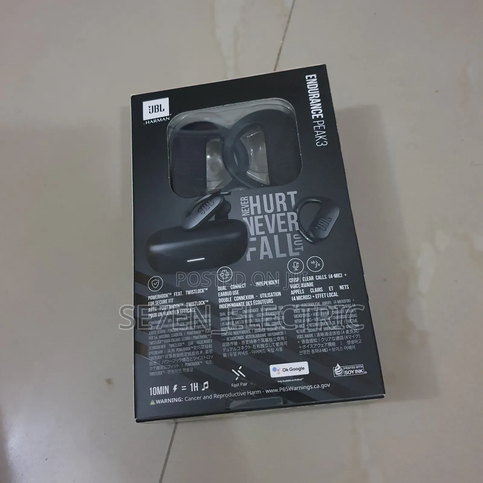 JBL Endurance Peak Iii 3 Earbuds Ip68 Waterproof.