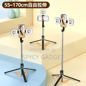 Extendable Selfie Stick Tripod With 2 Mirror Fill Light