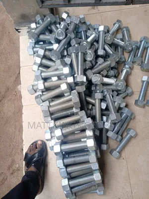 Stud Bolts and Nuts Zinc Plated
