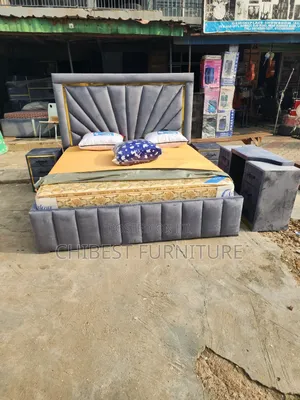 Grey Padded 6by6 Set of Bed.