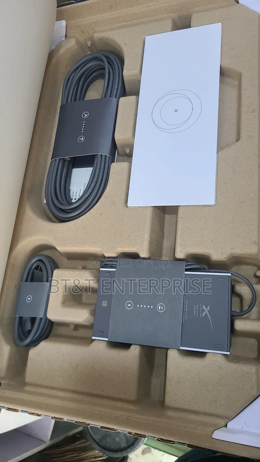 Starlink V3 Router, Power Cable, and Power Adapter
