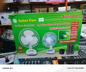 Solar Fan With 2 Bulb