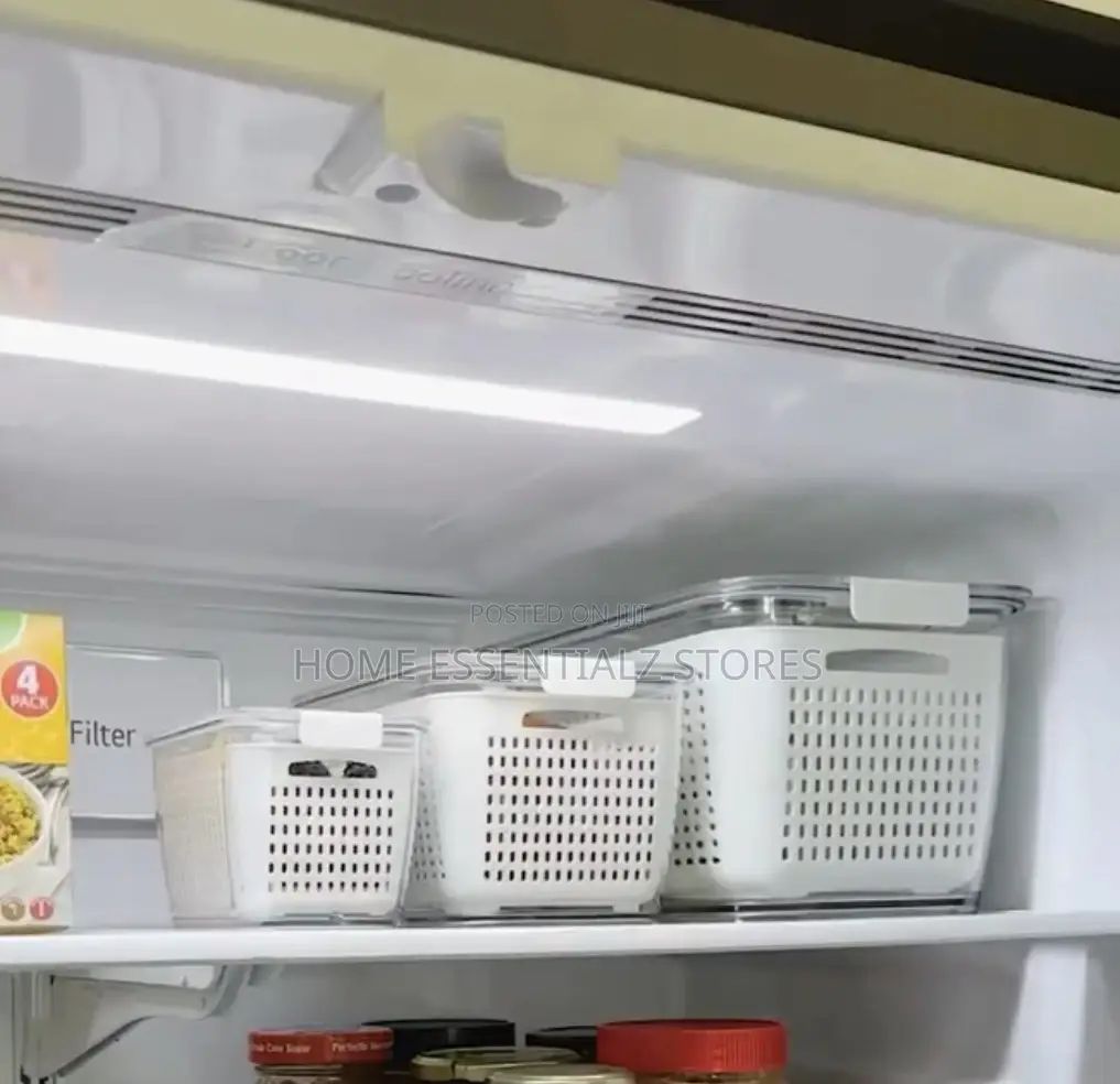Refrigerator Fruits Storage Baskets Set With Lid