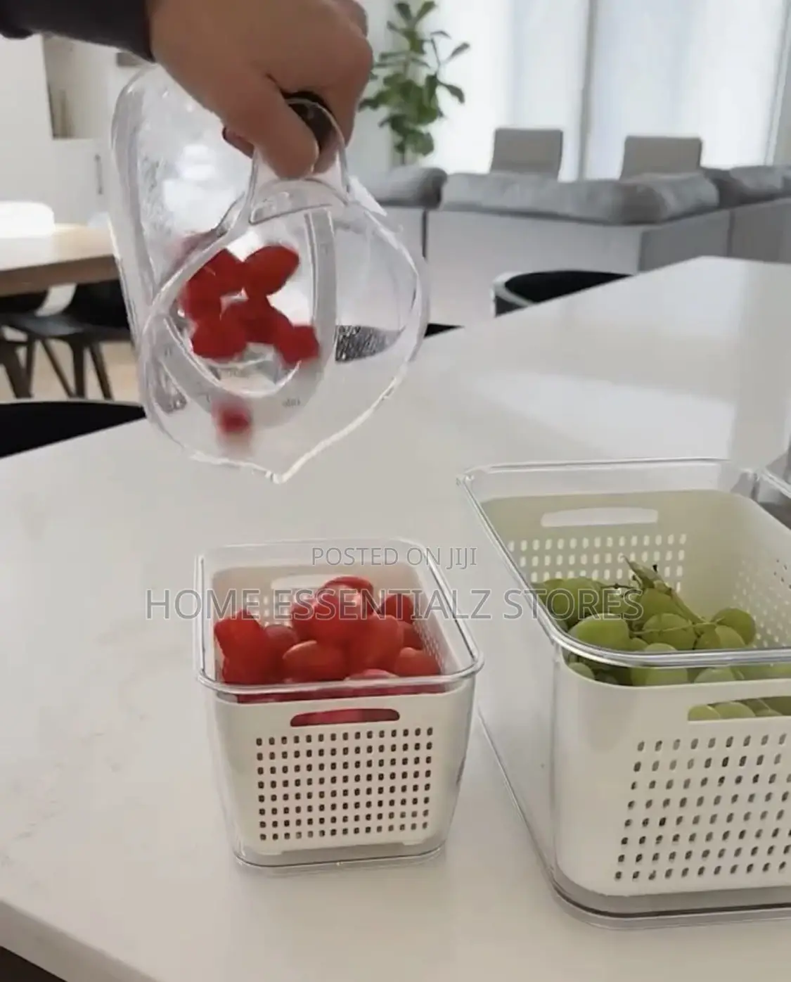 Refrigerator Fruits Storage Baskets Set With Lid
