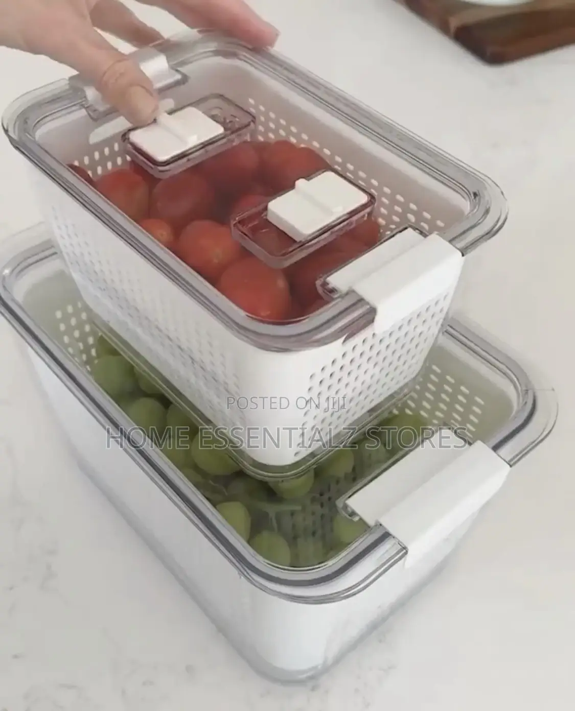 Refrigerator Fruits Storage Baskets Set With Lid